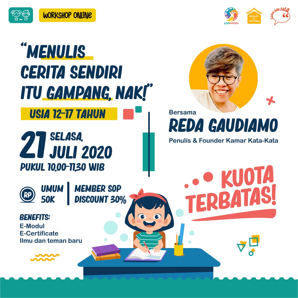 Komunitas School of Parenting | Menulis Cerita Sendiri itu Gampang, Nak!