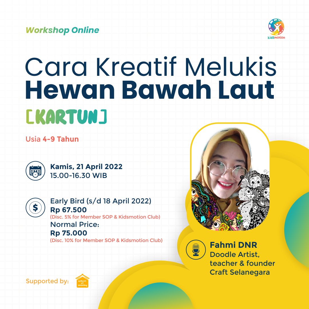 Cara Kreatif Melukis Hewan Bawah Laut (Kartun)