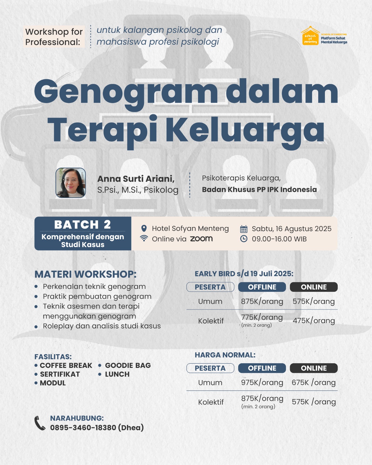 Workshop for Professional: Genogram dalam Terapi Keluarga Batch II