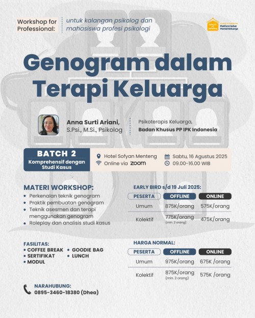 Workshop for Professional: Genogram dalam Terapi Keluarga Batch II