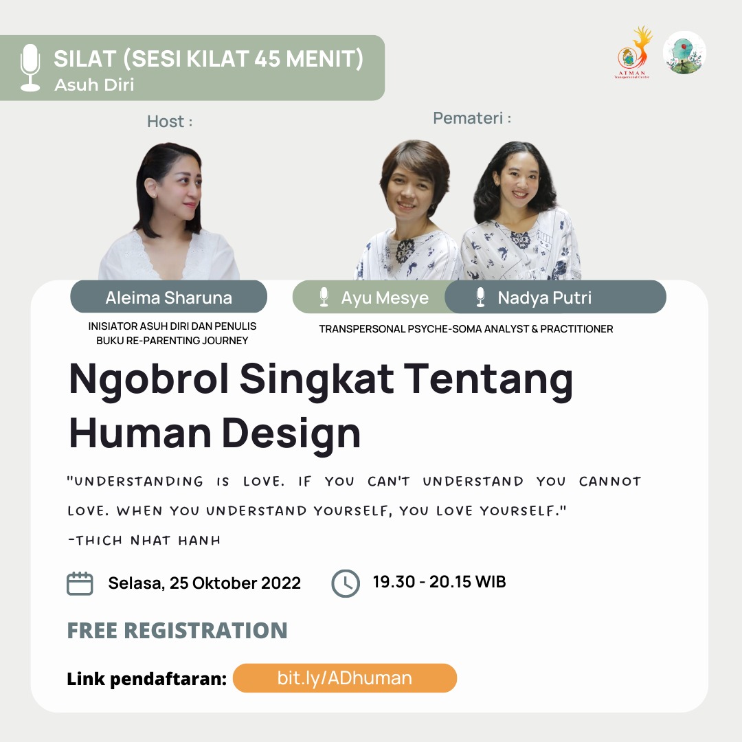 Sesi Kilat - Mengasuh Diri dengan Human Design