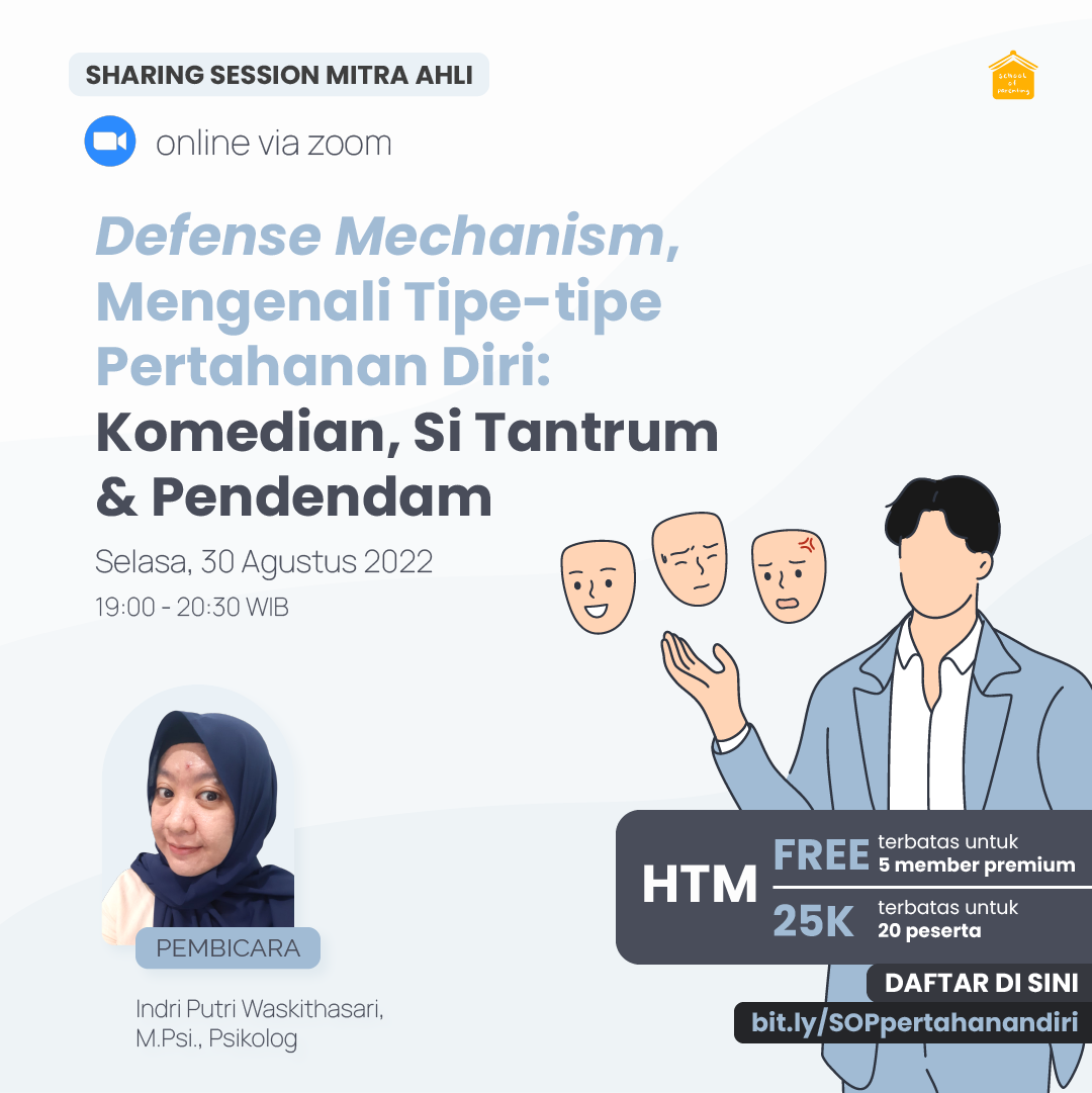 Defense Mechanism, Mengenali Tipe-tipe Pertahanan Diri : Komedian, si Tantrum, dan Pendendam